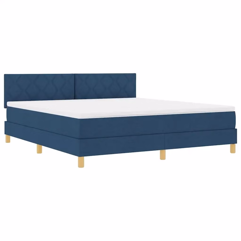 Letto moderno vidaXL con illuminazione LED blu e porta di ricarica USB in tessuto, L/P: 180 x 200 cm – 2