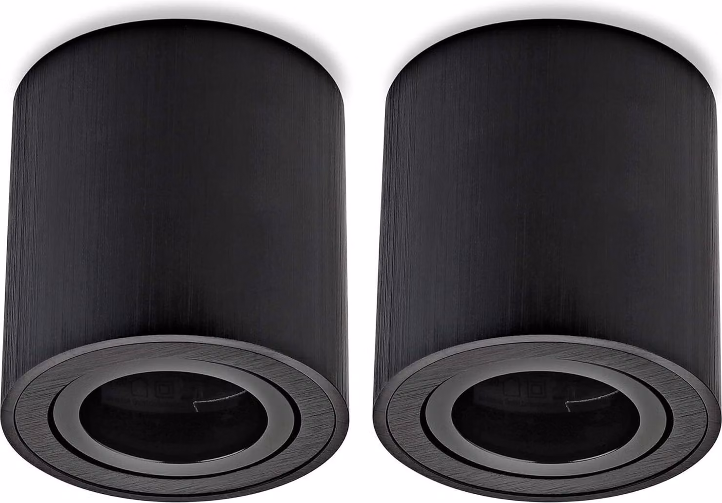 Sweet Faretto LED a plafone GU10 rotondo alluminio nero 2x Faretto a plafone a soffitto