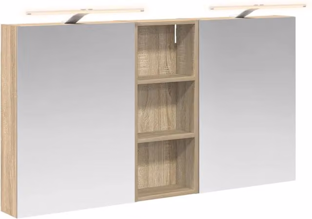 Set di Armadi da Bagno | Armadio da bagno con lo scaffale 3 pz 130 x 14,5 x 70 cm
