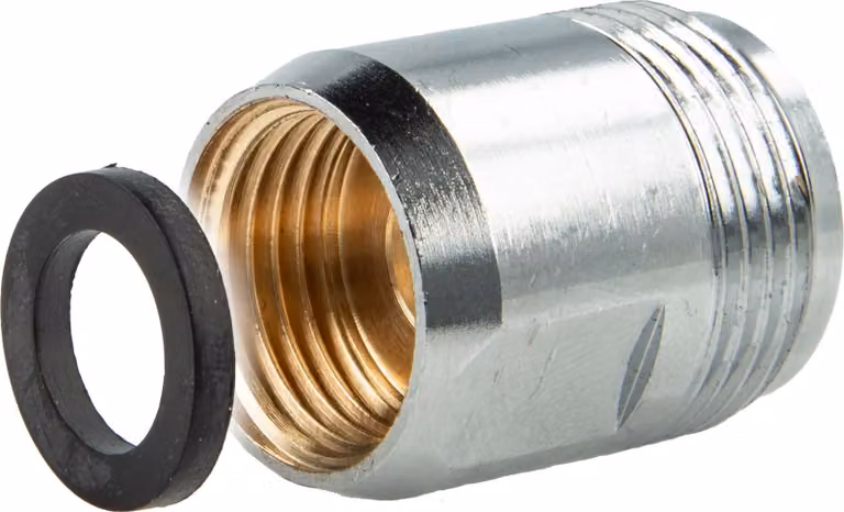 adattatore tecuro per uscite su rubinetti, 1/2 IG x 3/4 AG