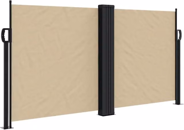 Tenda parasole laterale retrattile DESIGN IN in poliestere e acciaio, colore beige, L: 1000 cm, H: 120 cm
