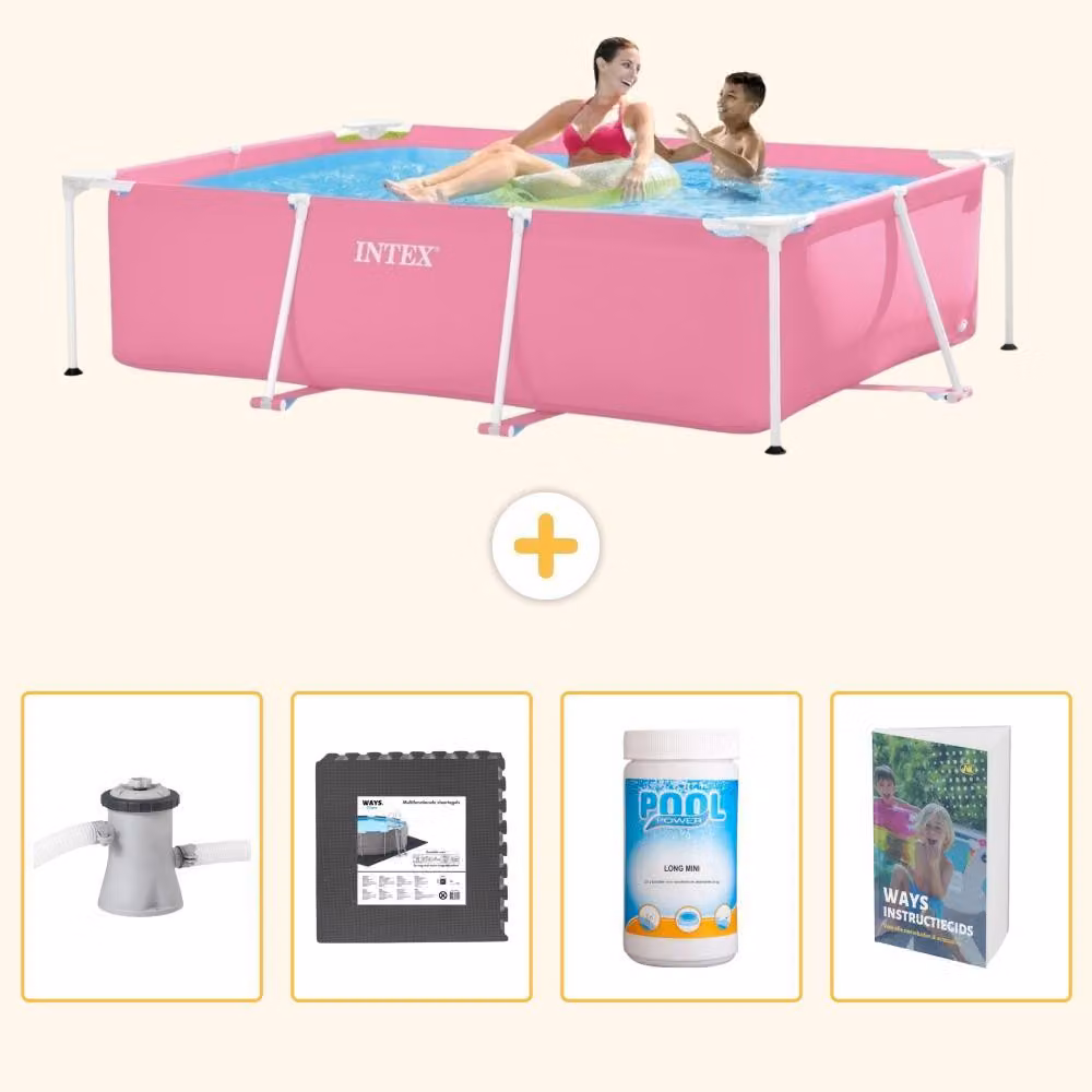 Piscina fuori terra rettangolare - 220x150x60 cm - 5 pezzi - Modello SCB125