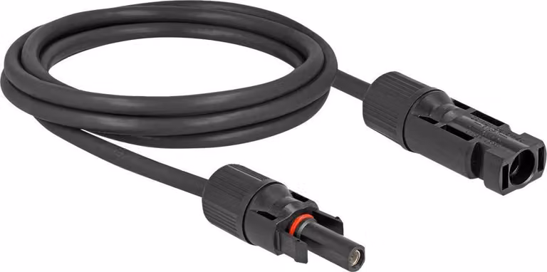 DELOCK  DL4 Solar Kabel 6 mm  Stecker zu Buchse 2 m schwarz