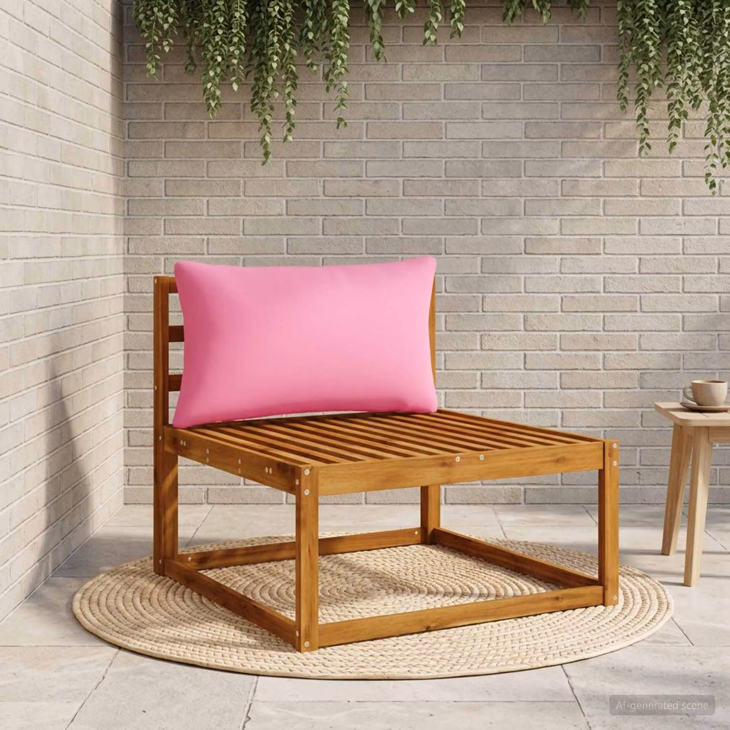 Cuscino per schiena vidaXL PUTTEN rosa in 100% poliestere con rivestimento rimovibile e lavabile in lavatrice