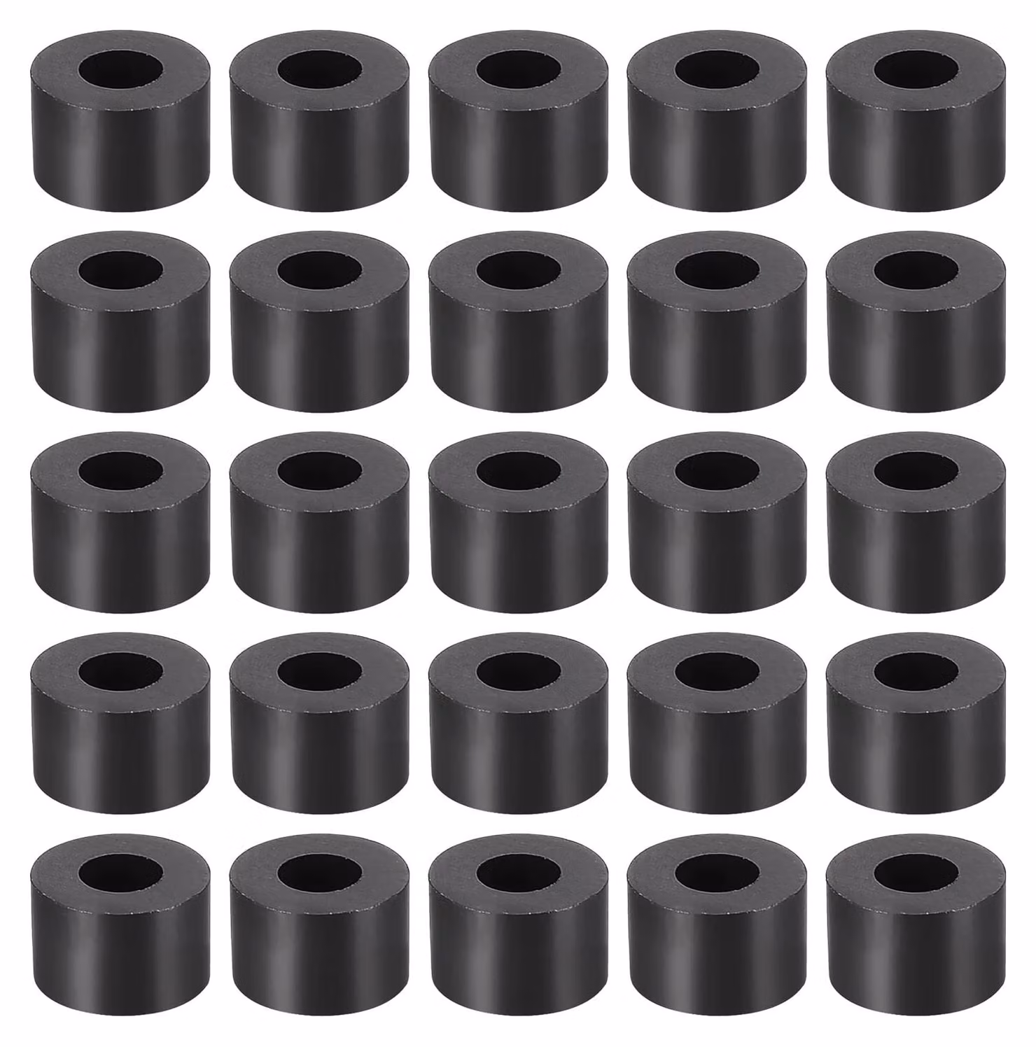 Distanziali, 100 pezzi, neri, in ABS, dimensioni 3,2 x 7 x 4 mm, per viti M3