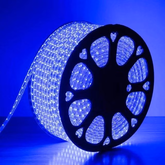 Trade Shop - Striscia Led Luminosa Flessibile 100 Mt Luce Blu 5050 220v Illuminazione Cw579 -