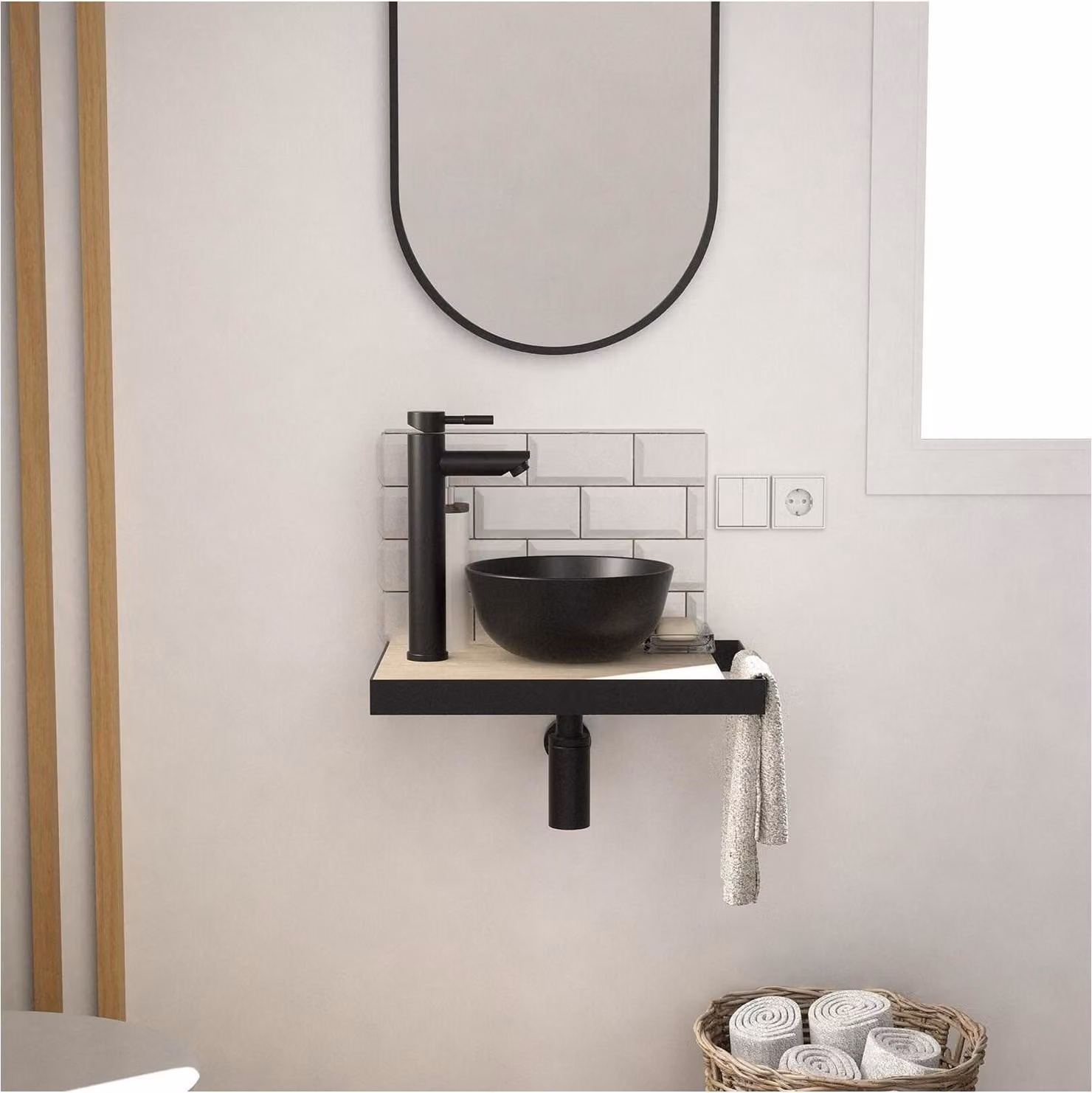Lavabo + lavabo + specchio slimline SOHO