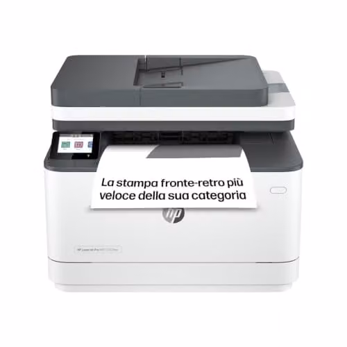 HP LaserJet Pro MFP 3102fdw 3G630F, Stampante Multifunzione A4, Stampa Fronte e Retro Automatico in b/n, 33 ppm, USB Host, Wi-Fi, Ethernet, Fax, ADF, Smart, Bianca