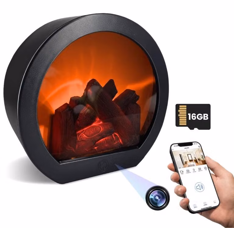 Mini Camera Camin Elettrico iUni TH-798, Wi-Fi, Full HD, 16GB, Visualizzazione Live su telefono