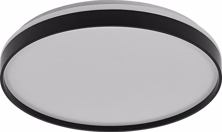 OSRAM Orbis Gisela Lampada da soffitto a LED 485 mm, 36 W, 3000 K bianco caldo, nero, metallo con anello in plastica, IP20