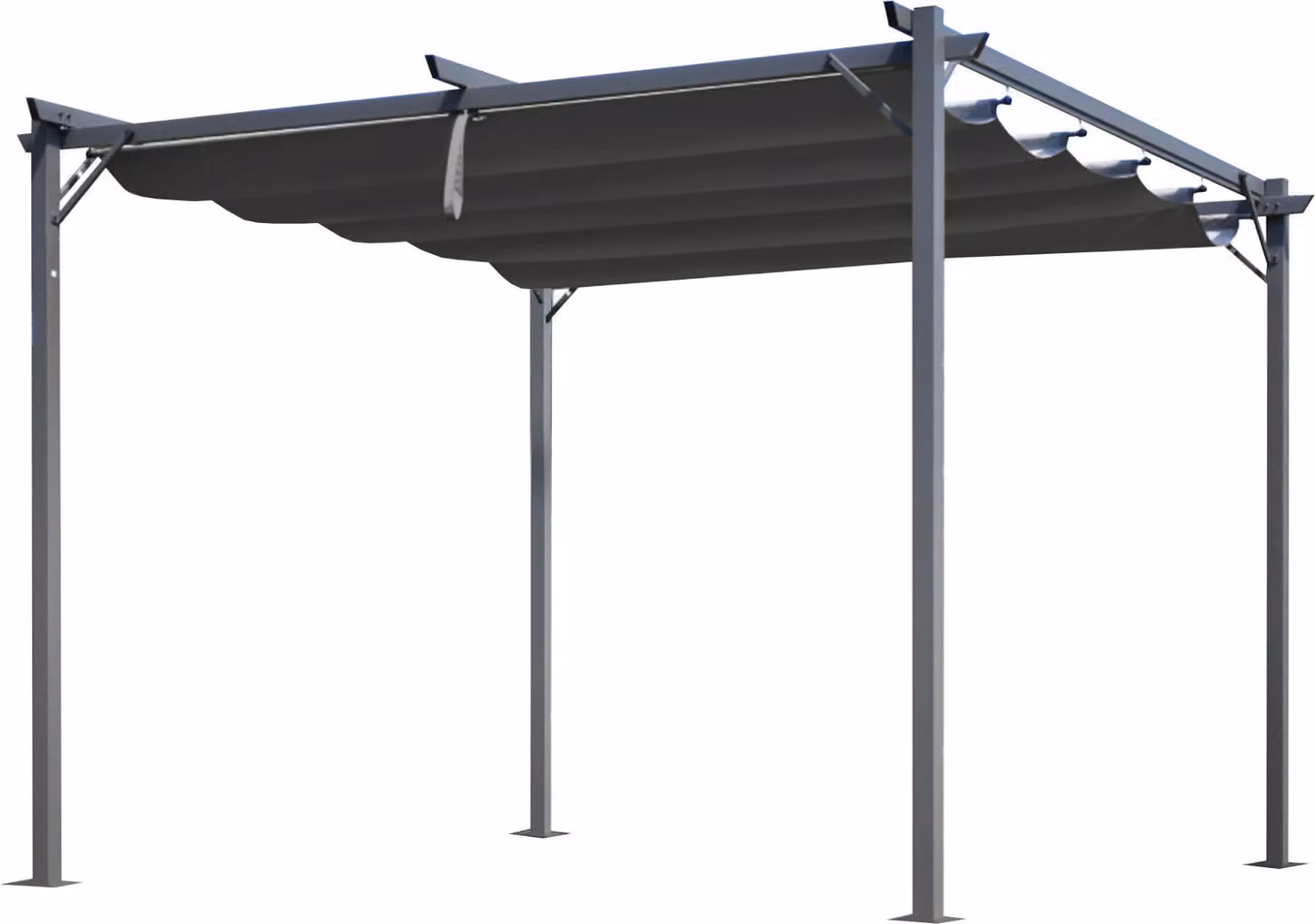 Aga Gazebo da Giardino 3x3 m Grigio