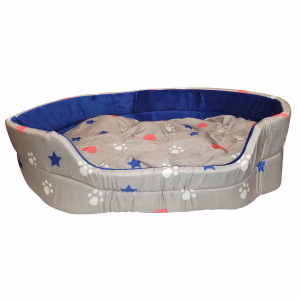 Cuccia ovale per cani SWEEDEN, grigio blu - 60 cm x 40 cm