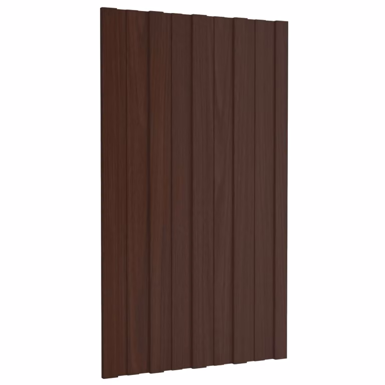 Set di 12 pannelli per tetto vidaXL in acciaio zincato marrone L: 80 cm, P: 45 cm