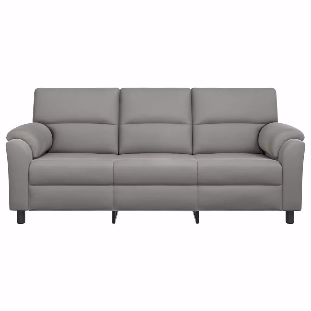 Divano moderno vidaXL in velluto grigio con struttura in metallo L: 214 cm, P: 85 cm, H: 93 cm – 2