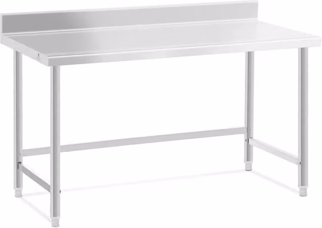 Tavolo da lavoro in acciaio inox tavolo da lavoro in inox tavolo da lavoro professionale tavolo da lavoro per cucina con alzatina 150 x 70 cm 93 kg 14_0005130
