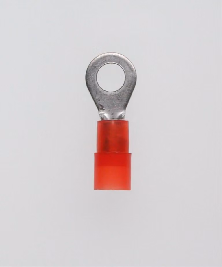 Capocorda a schiacciamento DIN 46237 isolato, forma ad anello, sezione 0,5 mm² - 1,5 mm², rosso, trasparente - 1 pezzo