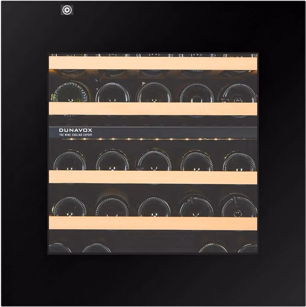 Cantina Linea Balance porta 'full glass' nera push to open, classe F, 26 bottiglie - DXB-26.69DB.TO
