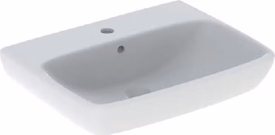 Geberit Selnova Square - Lavamano 600x460 mm, con 1 foro per rubinetto, con troppopieno, bianco 500.300.01.7