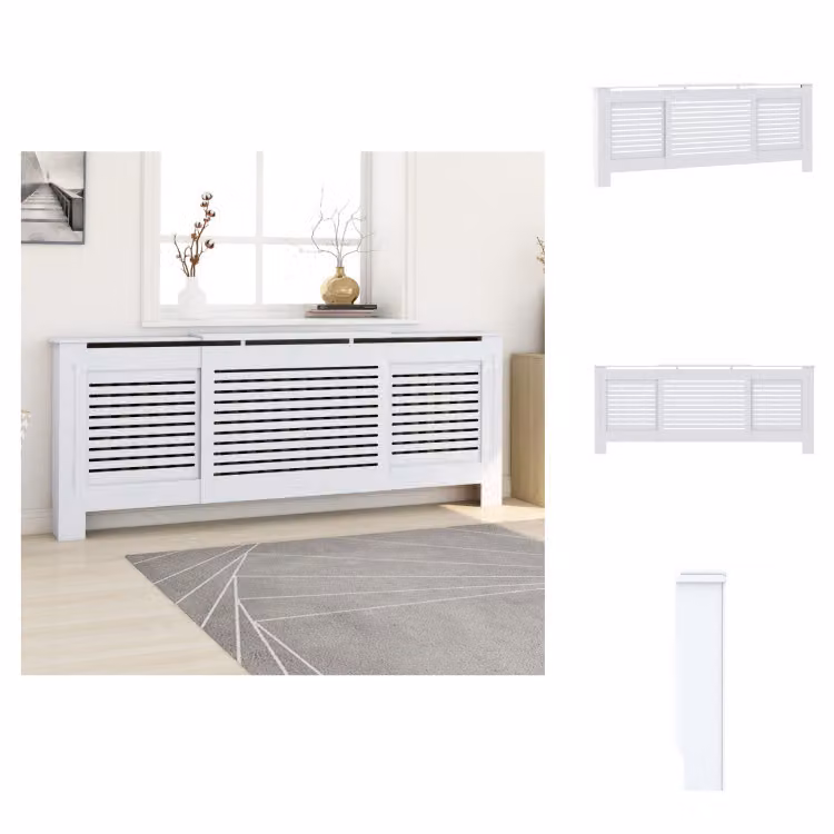 vidaXL Rivestimento per radiatori in MDF bianco 205 cm - Accessori per radiatori