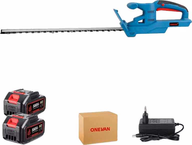 Tagliasiepi, potenza 3000 W, funzionamento a batteria, 2 batterie, spina 1EU