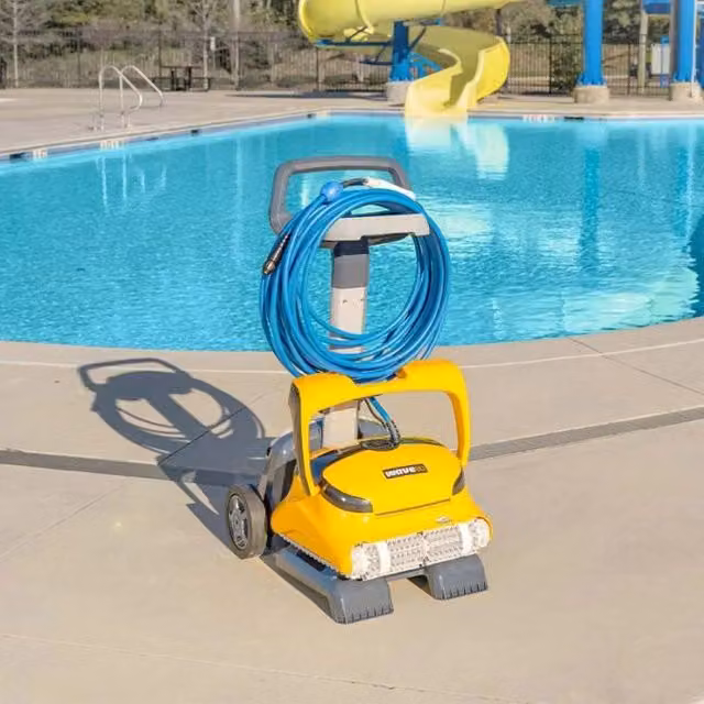 Robot per piscina Dolphin WAVE 80 Gyro di Maytronics con telecomando e spazzole combinate, colore giallo