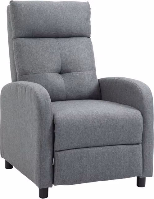 Poltrona relax reclinabile con poggiapiedi estraibile ¨C zephmum ¨C Grigio