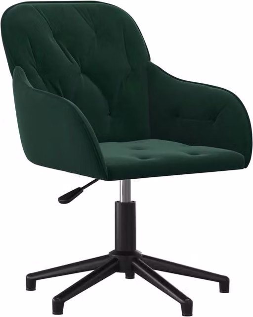 Sedia girevole da ufficio/sedia da studio/sedia da computer/sedia da studio velluto verde scuro 02_0024188