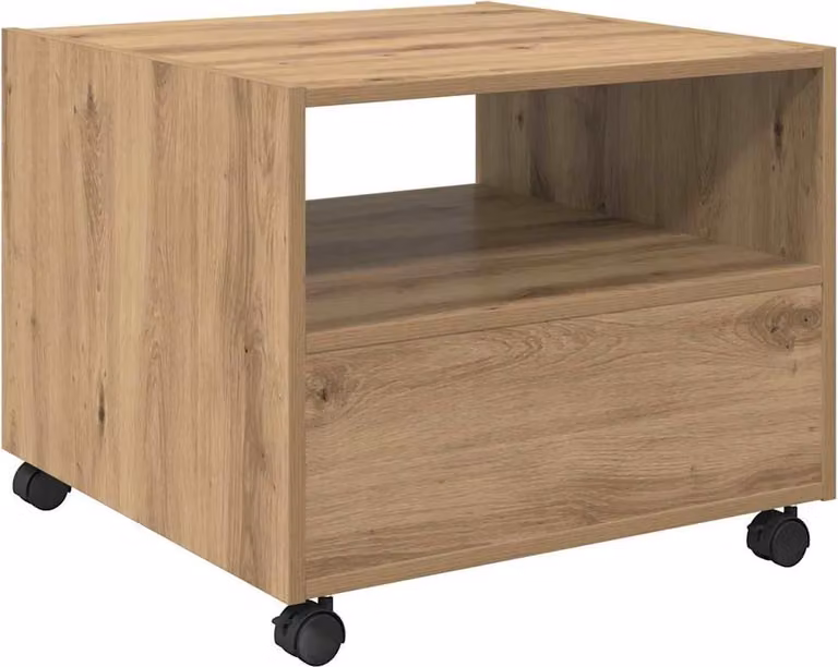 Tavolino da salotto Rovere artigianale 55 x 55 x 45cm