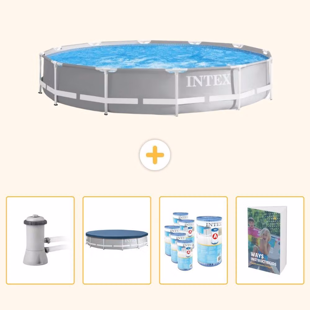 Struttura per piscina a forma di prisma - 366x76 cm - composta da 5 elementi - modello SCB127