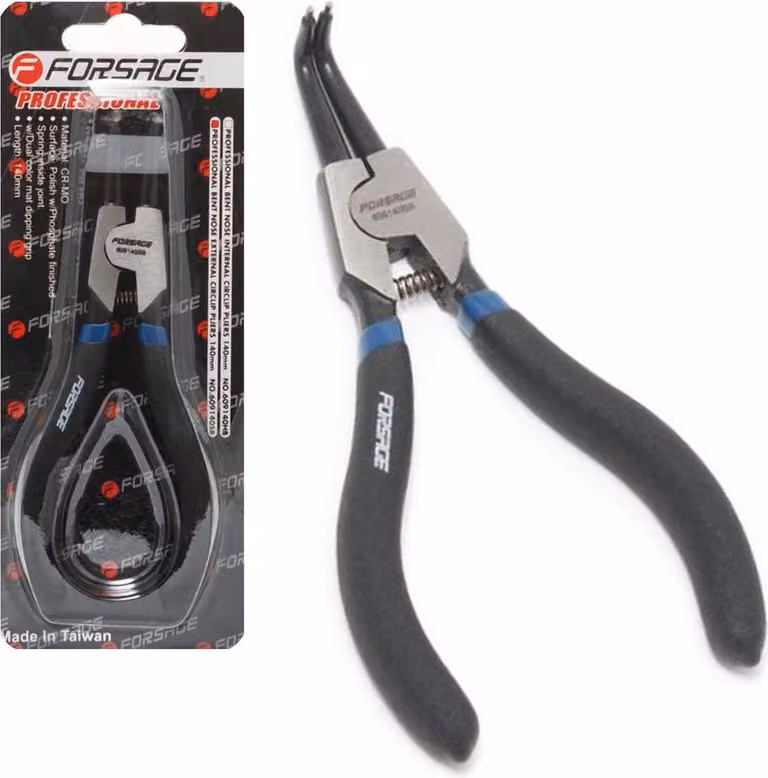Pinza per conduttori esterni curva a 90° L-140 mm