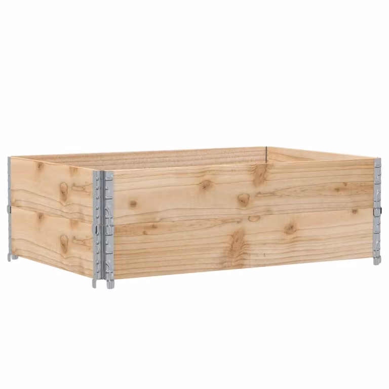 Paretali per Pallet 2 pz 120x80 cm in Legno Massello di Pino