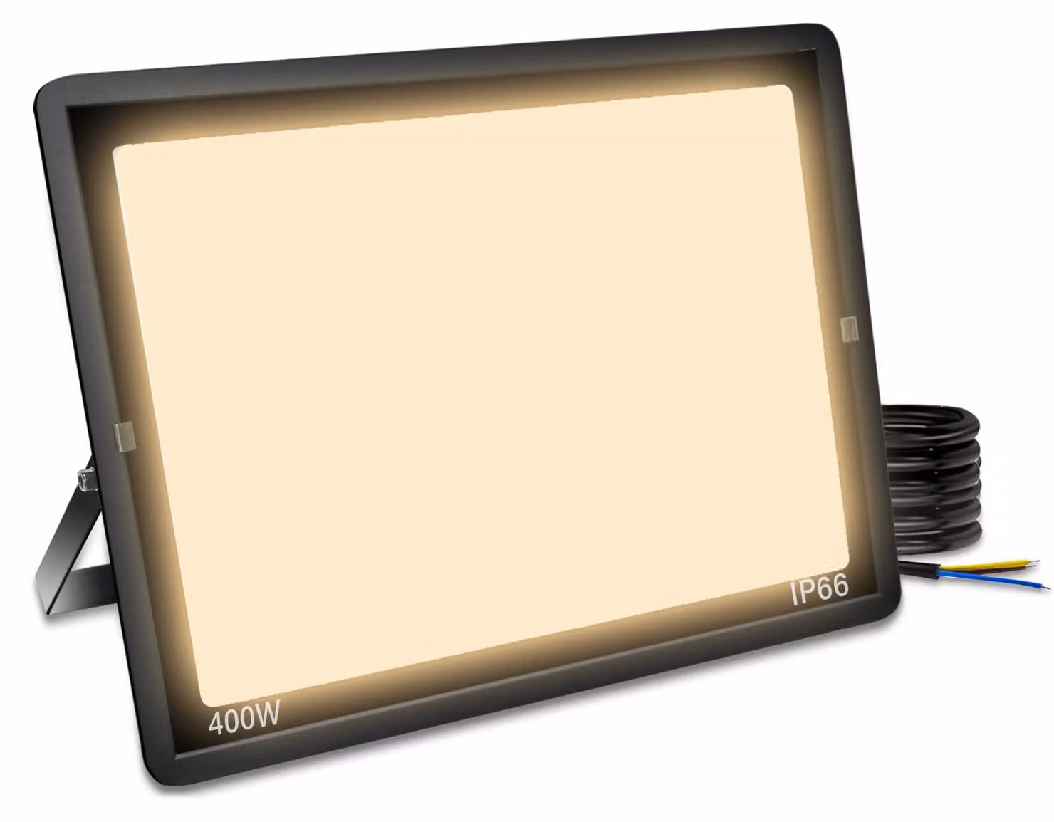 Faretta a LED da parete, 400 W, 40.000 lm, grado di protezione IP66, luce bianco caldo, 3000 K