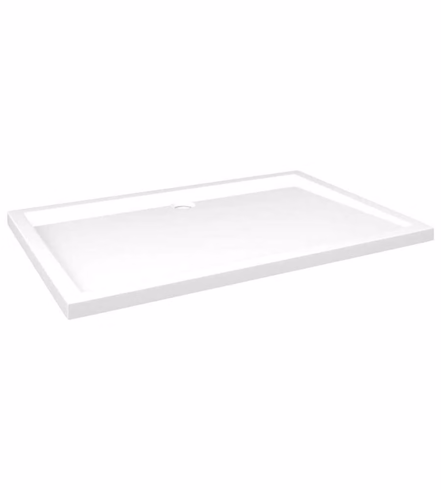 Piatto doccia rettangolare vidaXL in plastica bianca L: 120 cm, P: 80 cm – 2