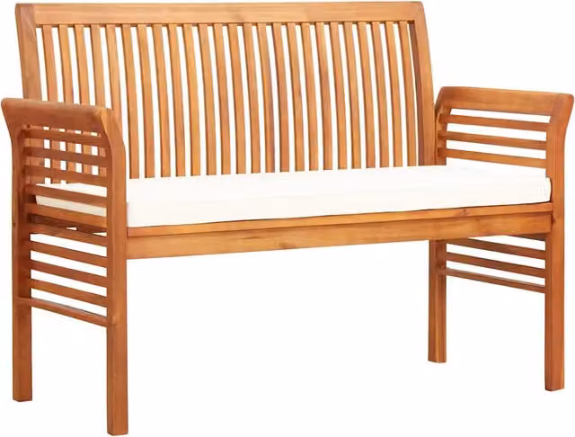 Panca da Giardino a 2 Posti 120 cm in Legno Massello di Acacia