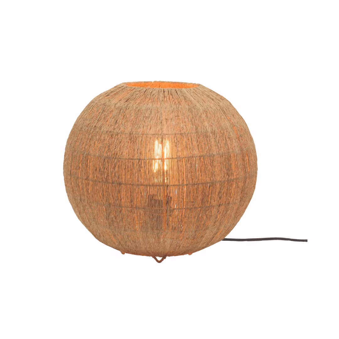 GOOD&MOJO - Lampada da tavolo Iguazu - Juta - Ø32cm lampada da tavolo - lampada da comodino, soggiorno, camera da letto