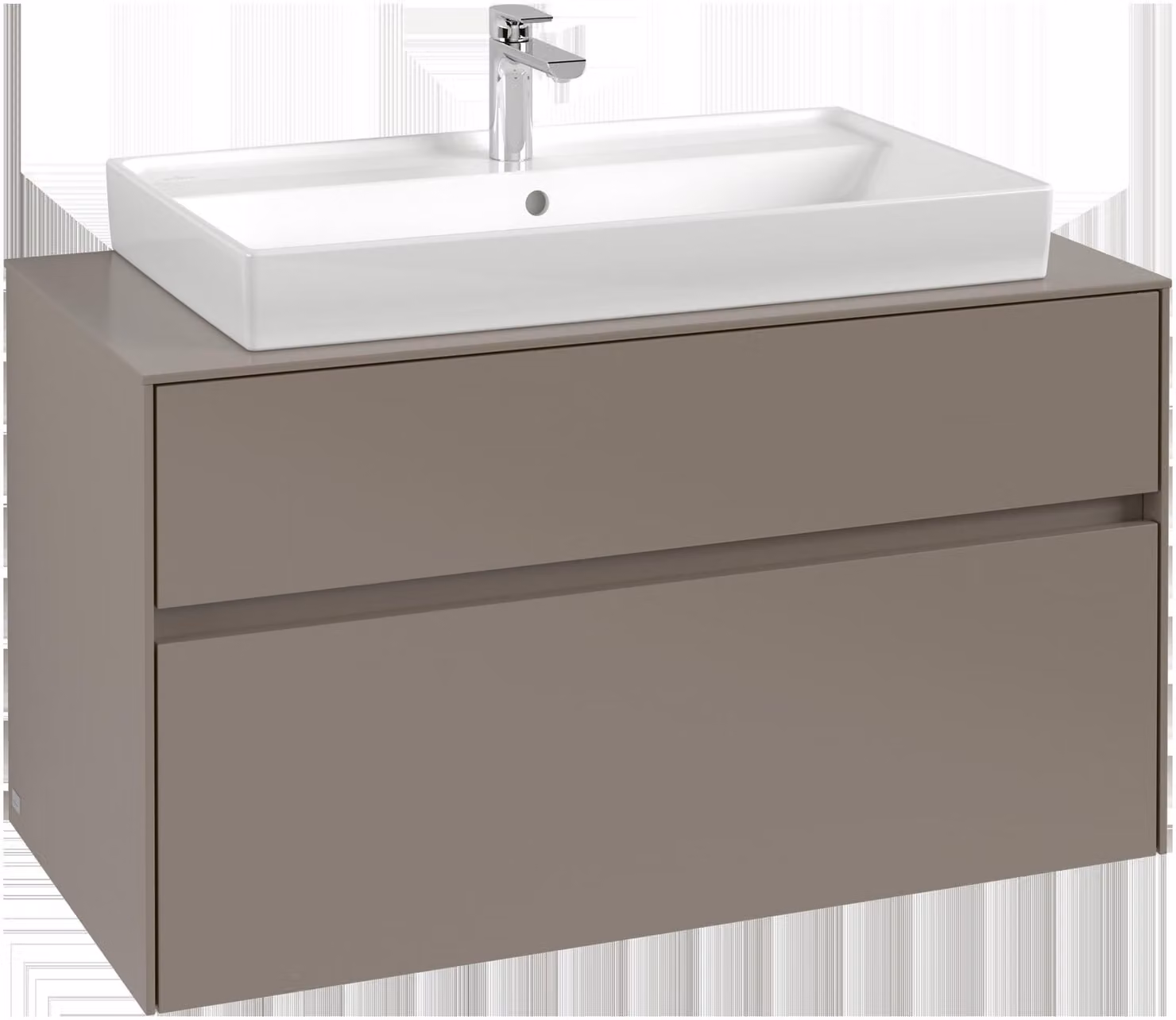 Villeroy & Boch Collaro Meuble sous-lavabo, lavabo au centre, montage mural, 2 tiroirs, 1000x548x500mm, C02000VN, C02000VN