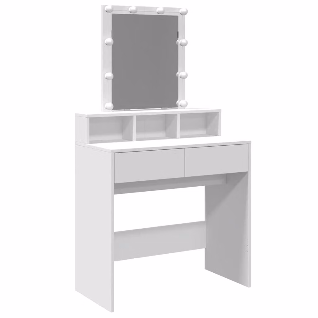 Toeletta con LED Bianca 80x41x144,5 cm