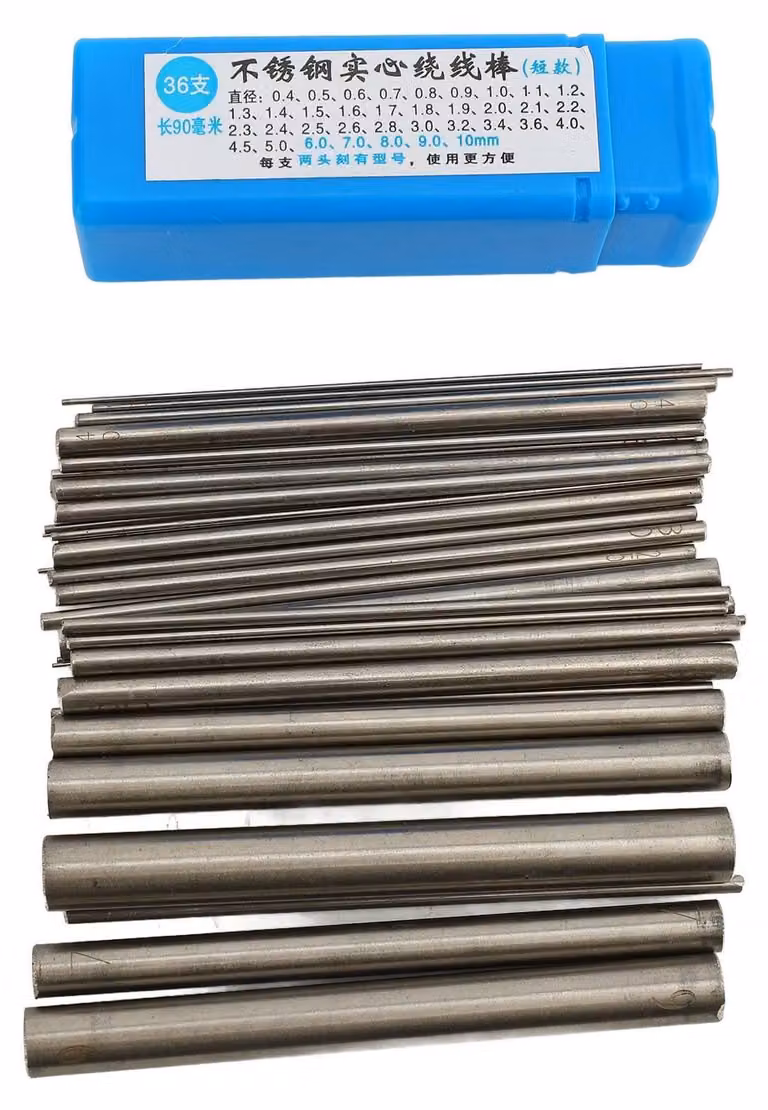 Solidchoice - Set di 36 barre rotonde in acciaio inossidabile per progetti fai-da-te