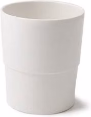 Bicchiere da campeggio impilabile Melplast in melamina bianco 200 ml