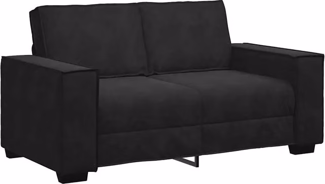 Divano | Divano da soggiorno | Sofa a 2 Posti Nero 160x78x84 cm in Velluto