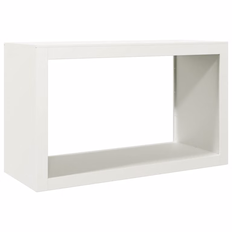 Rastrelliera per Legna da Ardere Bianca 100x40x60 cm in Acciaio