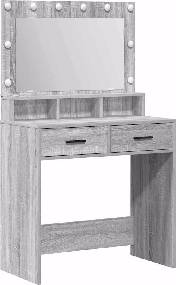 Tavolo da Trucco con cassetto Grigio Sonoma 79 x 41 x 135 cm