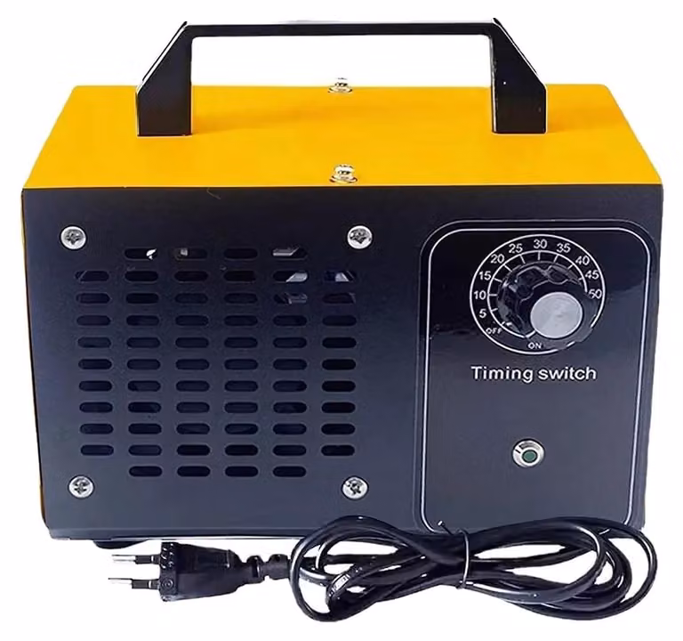 Generatore di ozono, timer regolabile, elevata capacità di eliminazione degli odori, colore giallo, spina europea 220V-240V