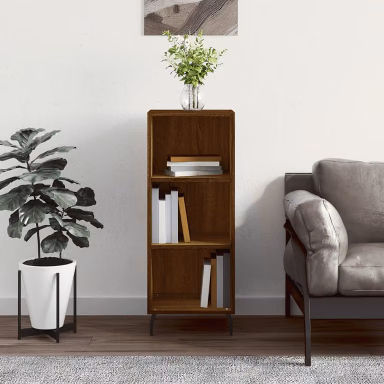 Credenza vidaXL in legno Rovere Marrone L: 34,5 cm, P: 32,5 cm, H: 90 cm