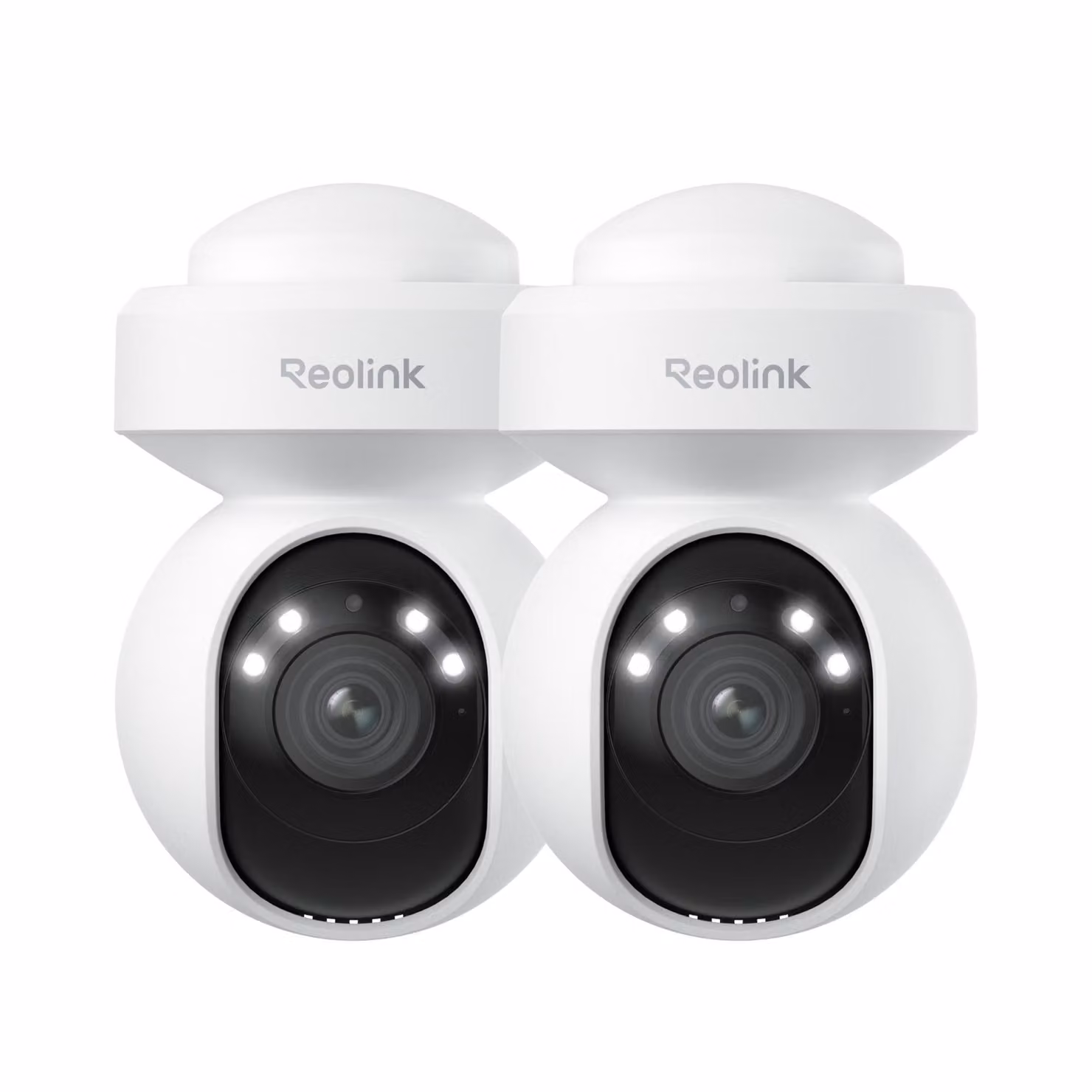 Reolink E1 Outdoor, telecamera di sorveglianza per esterni 2K+ 5MP PTZ 2.4/5GHz Wi-Fi, zoom ottico 3X, rilevamento intelligente, tracciamento automatico, spotlight, 2 Pack