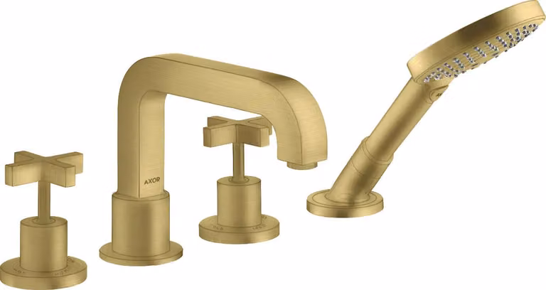 hansgrohe AXOR Citterio 4 trous pour bordure de carrelage avec poignées transversales, 39453950, 39453950