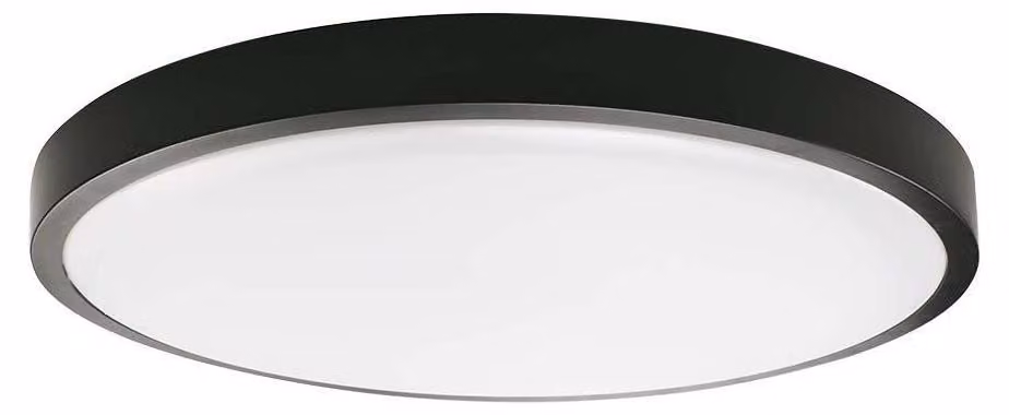 V-Tac VT-8624S Plafoniera a LED con sensore di movimento - 24W - Nero - 4000K - Adatto per il bagno