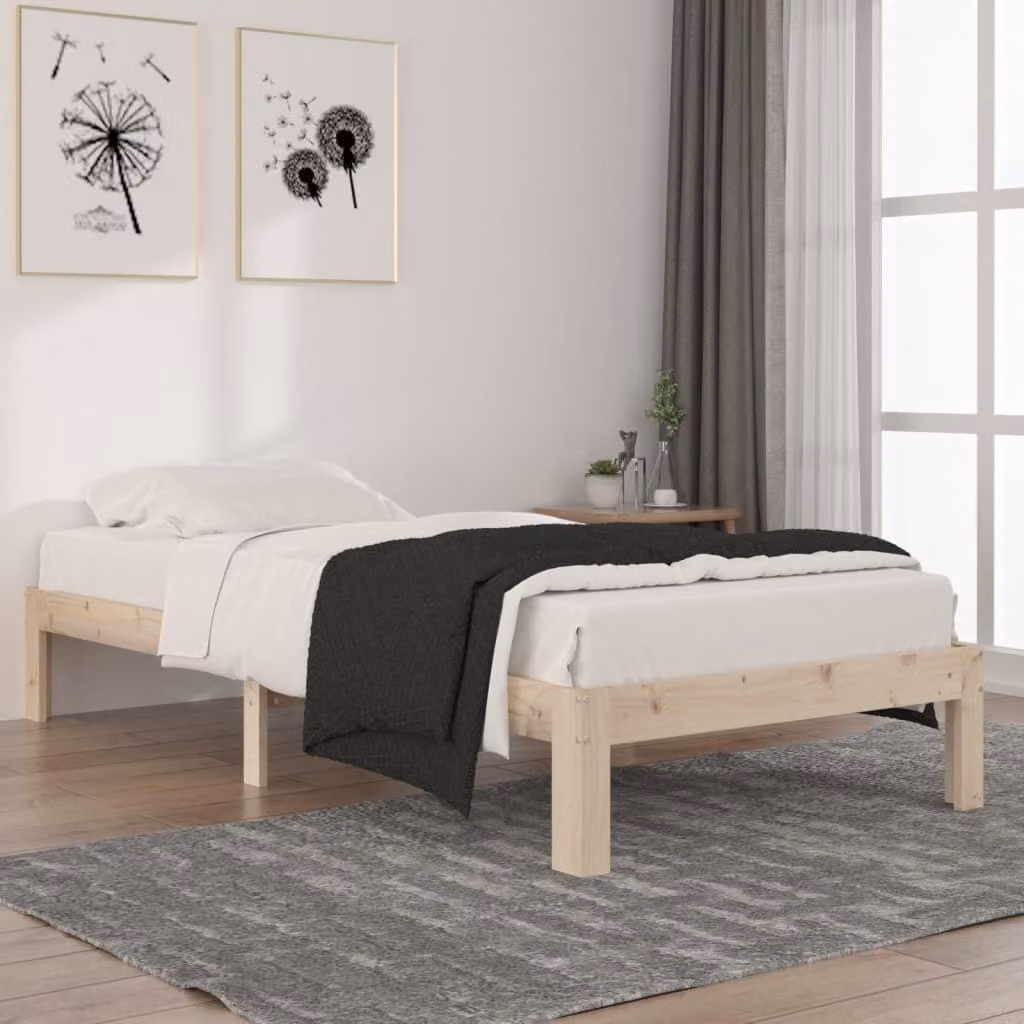 The Living Store Letto in legno massiccio di pino 90x200 cm