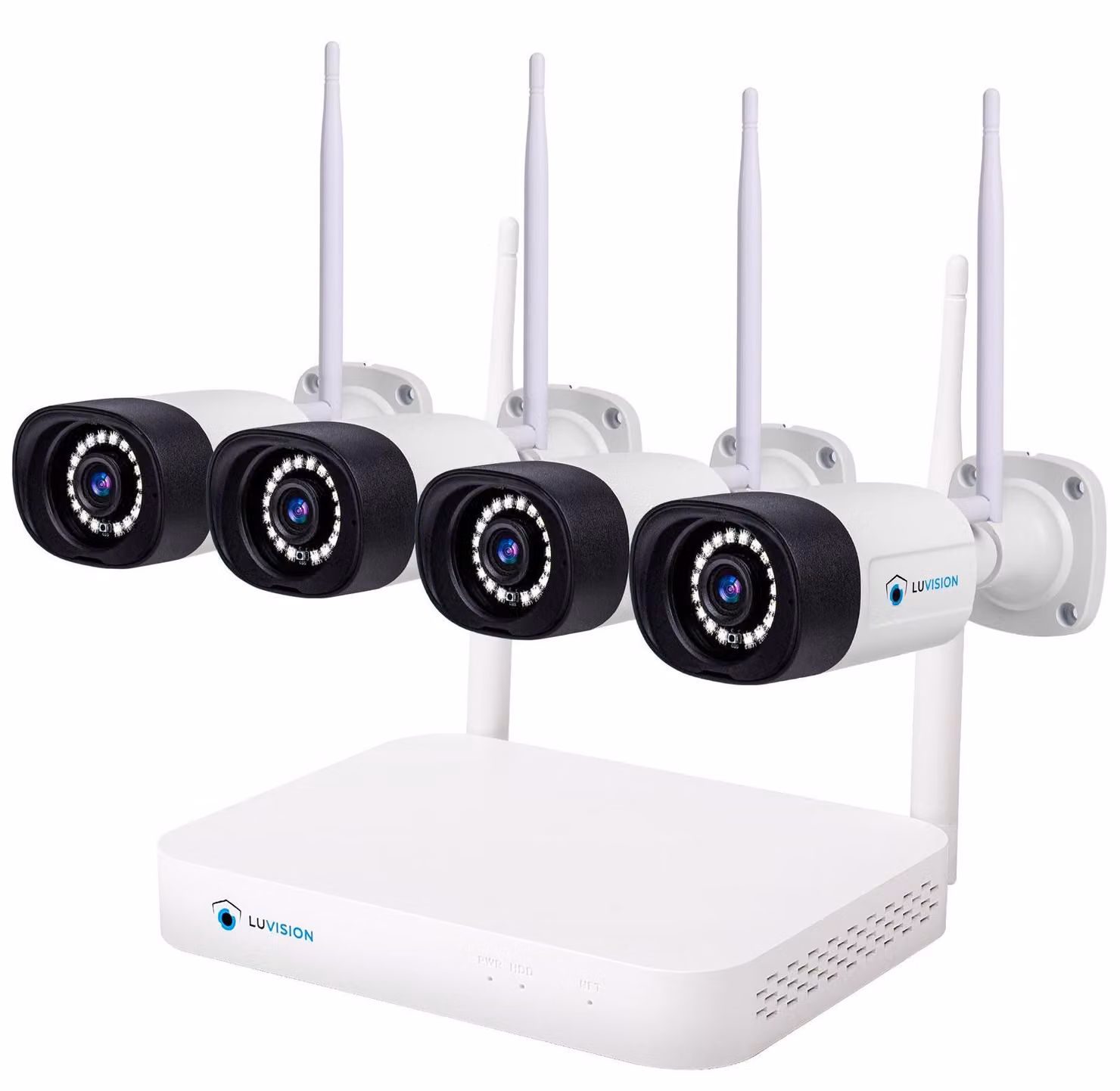 LUVISION Sistema di videosorveglianza wireless AI NVR 5MP Visione notturna Microfono Wifi6