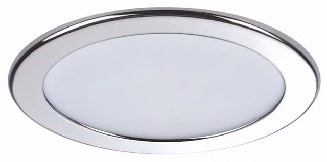 Faretto a incasso LED Cristian 7W bianco con finitura argento e vetro, luce bianco caldo, forma rotonda, protezione IP40